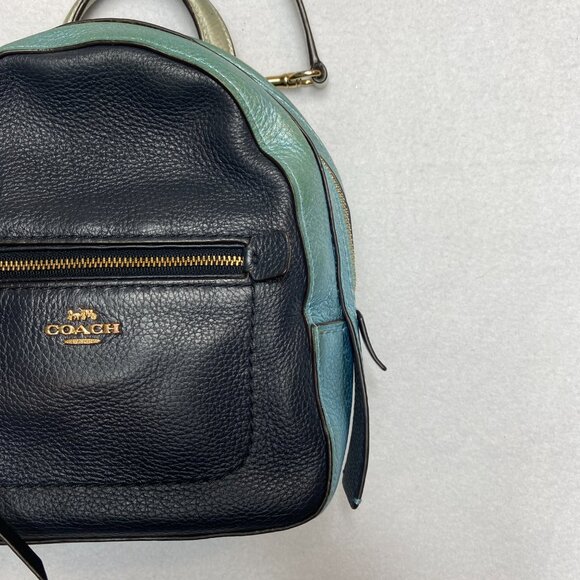 Coach Two-Tone Leather Backpack - Picture 3 of 16